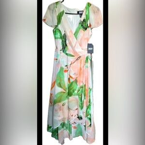 DKNY Floral Summer Dress Size 6 NWT